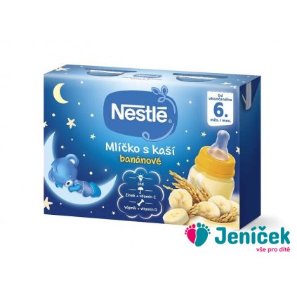 NESTLÉ Mlíčko banánové s kaší (2x 200 ml)