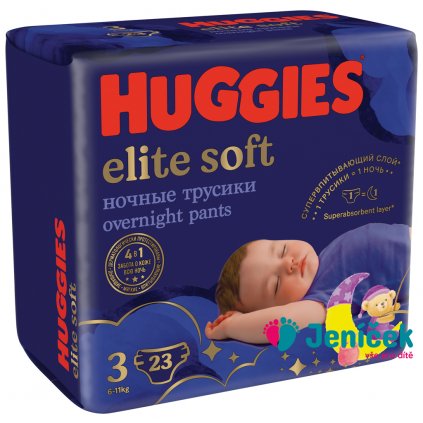 HUGGIES® Elite Soft Pants OVN Kalhotky plenkové jednorázové 3 (6-11 kg) 23 ks