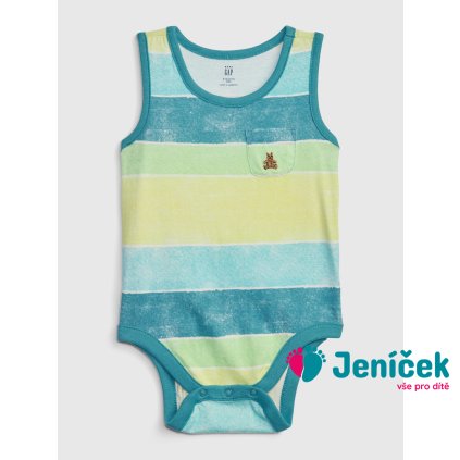 Baby pruhované body Brannan Modrá
