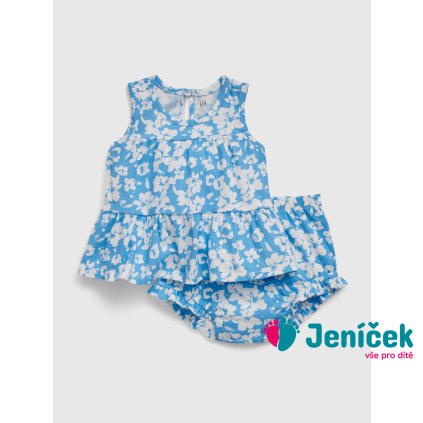 Baby vzorovaný set top a kraťasy Modrá