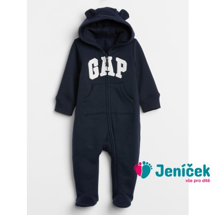 Baby overal GAP logo Tmavě modrá