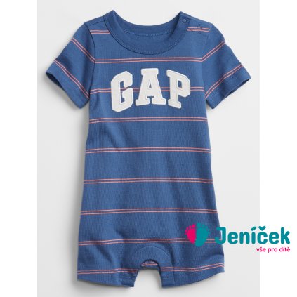 Baby overal GAP logo stripe Modrá