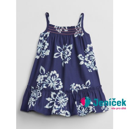 Baby šaty s ed floral Tmavě modrá