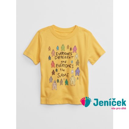 Dětské tričko GAP × Frank Ape Žlutá