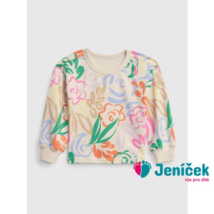 Baby mikina floral Barevná