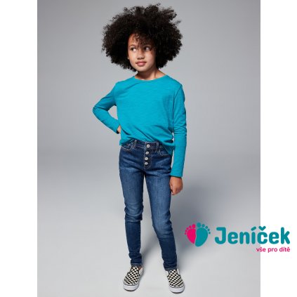 Dětské džíny high rise jeggings Tmavě modrá