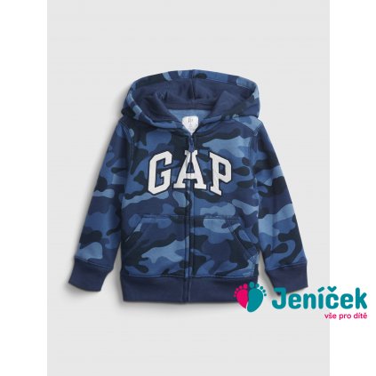 Dětská mikina GAP logo print Tmavě modrá