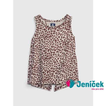 Baby tílkový top organic leopard Hnědá