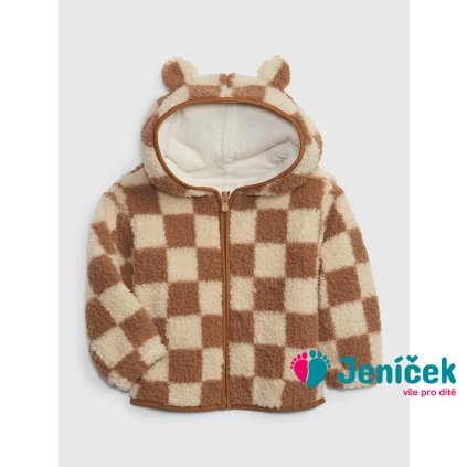 Baby plyšová mikina Hnědá