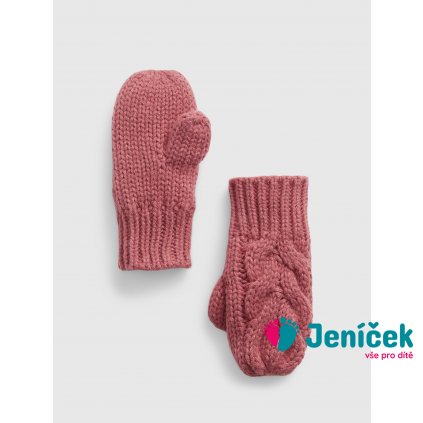 Dětské pletené rukavice Růžová