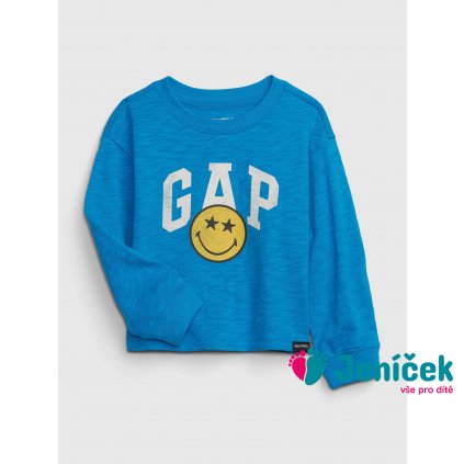 Dětské tričko GAP × SmileyWorld® Modrá