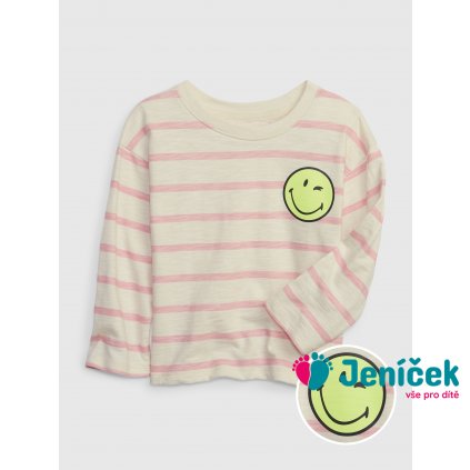 Dětské tričko GAP × SmileyWorld® Růžová