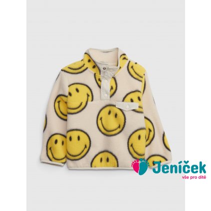 Dětská fleece mikina GAP & Smiley® Unisex Béžová