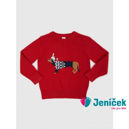 Dětský pletený svetr se vzorem Červená
