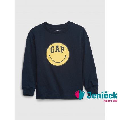 Dětské tričko GAP × SmileyWorld® Tmavě modrá