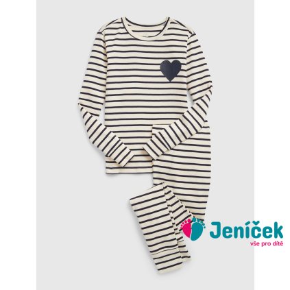 Dětské pruhované pyžamo Tmavě modrá