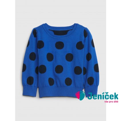 Dětský svetr vzor puntíky Modrá