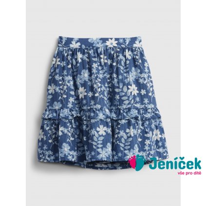 Dětská sukně floral midi Modrá