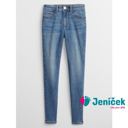 Dětské džíny high rise jeggings Modrá