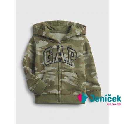 Dětská army mikina GAP logo Zelená