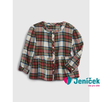 Baby košilový top peplum Barevná
