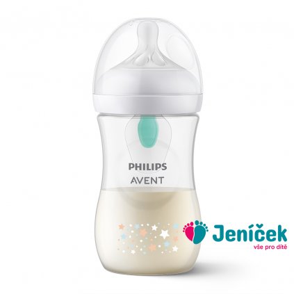 Philips AVENT Láhev Natural Response s ventilem AirFree 260 ml, 1m+, medvěd