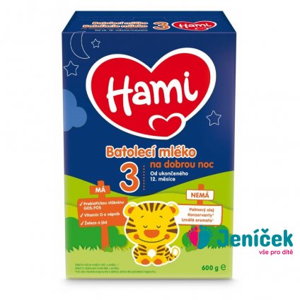 HAMI 3 Mléko Na dobrou noc batolecí 600 g