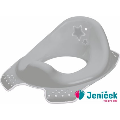 Adaptér - treningové sedátko na WC - Baby Star - šedé, Baby Nellys