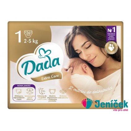 DADA Extra Care Pleny jednorázové 1 Newborn (2-5 kg) 26 ks