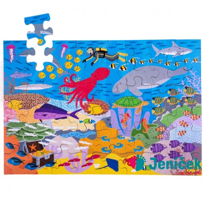 Bigjigs Toys Podlahové puzzle Podmořský svět 48 dílků