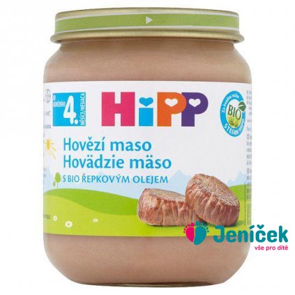 HiPP BIO Hovězí maso 125 g, 4m+