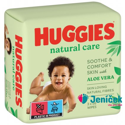 HUGGIES® Natural Triplo Ubrousky vlhčené 56x3 ks