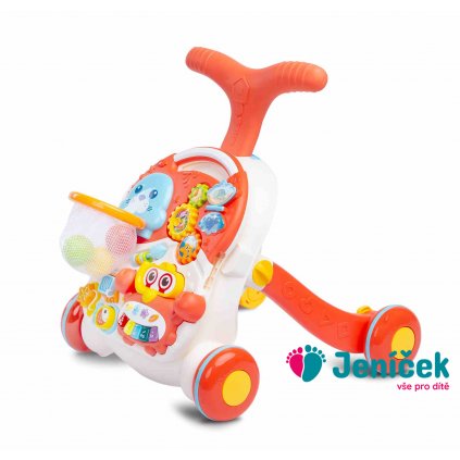 Dětské hrající edukační chodítko 2v1 Toyz Spark orange