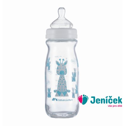 Kojenecká láhev Emotion Glass 270ml 0-12m White