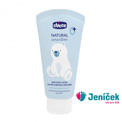 CHICCO Mléko tělové Natural Sensation s bambuckým máslem a vitaminem E 150ml, 0m+