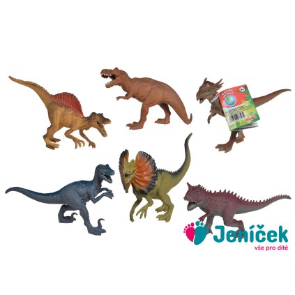 Gumový dinosaurus 17-22cm, 6 druhů