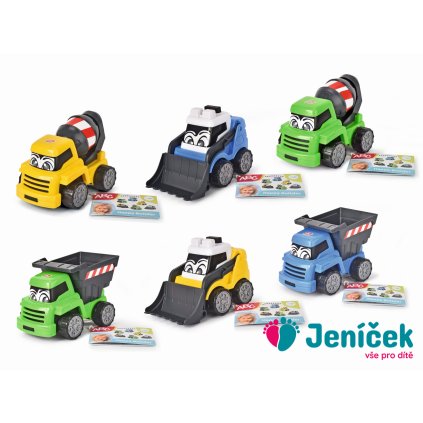 ABC Happy Stavební auto, 13cm, 6 druhů