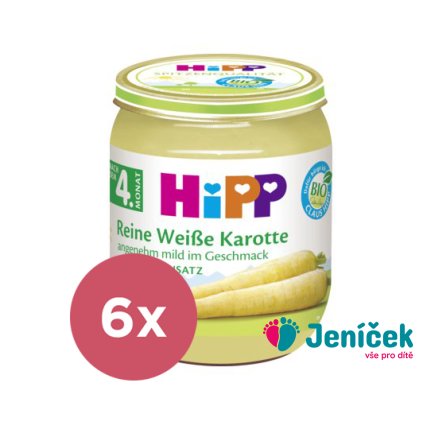 6x HiPP BIO Bílá bezlepková mrkev 125 g