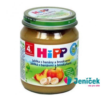 HiPP BIO jablkový s banány a broskvemi 125 g