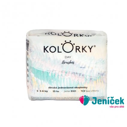 KOLORKY DAY Pleny jednorázové eko, štětec S (3-6 kg) 25 ks