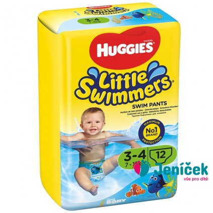 HUGGIES® Little Swimmers Pleny do vody jednorázové 3-4 (7-15 kg) 12 ks