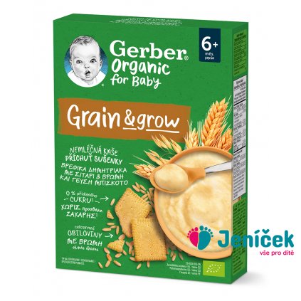 GERBER Organic Kaše nemléčná s příchutí sušenky 200 g