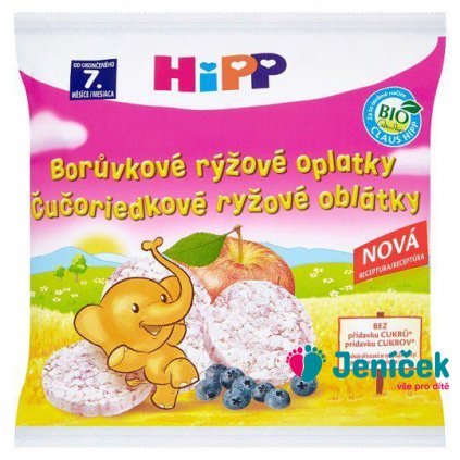 HiPP BIO borůvkové rýžové oplatky pro děti 30g