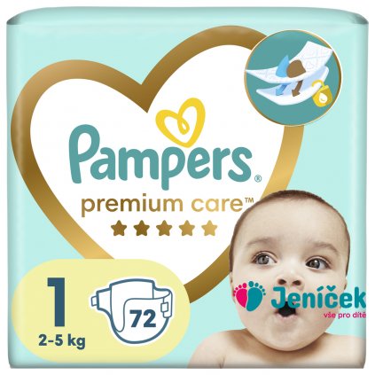 PAMPERS Premium Care Pleny jednorázové 1 (2-5 kg) 72 ks