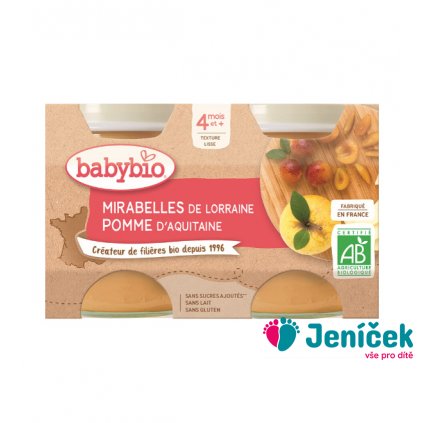 2xBABYBIO Mirabelky jablko 130 g