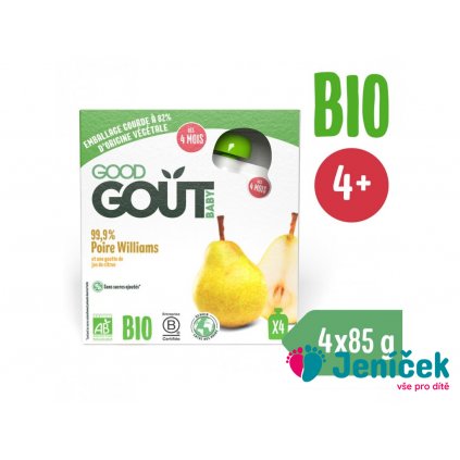 4x GOOD GOUT BIO Hruška 85 g