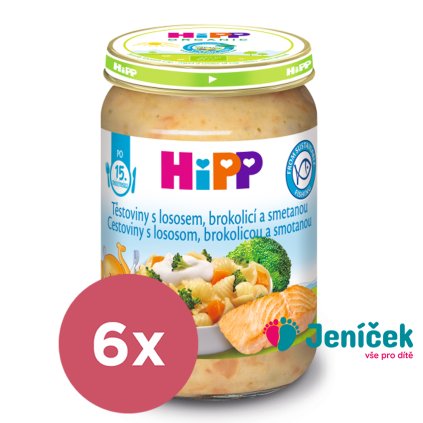 6x HiPP Těstoviny s lososem, brokolicí a smetanou 250 g