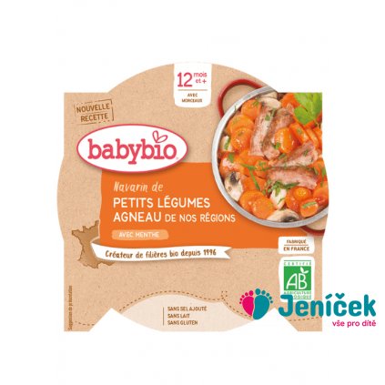 BABYBIO Menu dušená zelenina s jehněčím masem 230 g