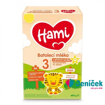 HAMI 3 Mléko batolecí s příchutí vanilky 600 g