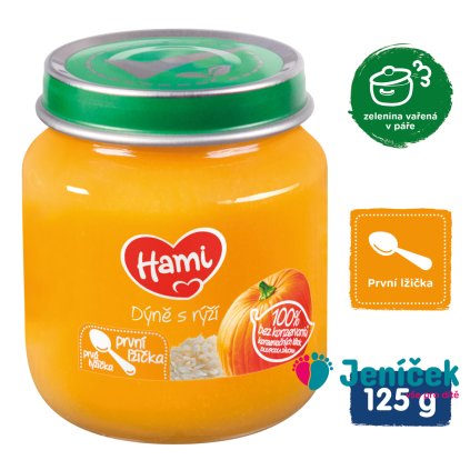 HAMI Dýně s rýží (125 g) - zeleninový příkrm